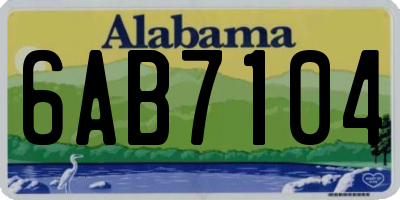 AL license plate 6AB7104