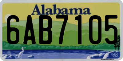 AL license plate 6AB7105
