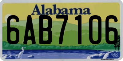 AL license plate 6AB7106