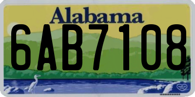 AL license plate 6AB7108