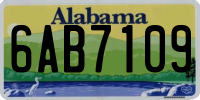 AL license plate 6AB7109
