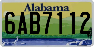 AL license plate 6AB7112
