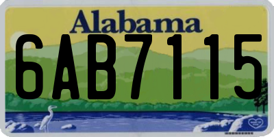 AL license plate 6AB7115