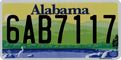 AL license plate 6AB7117