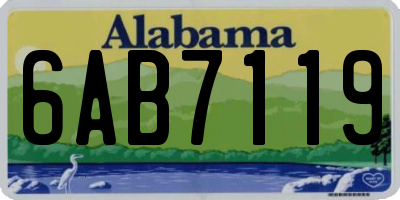 AL license plate 6AB7119