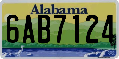 AL license plate 6AB7124