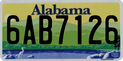 AL license plate 6AB7126
