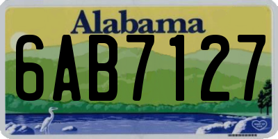 AL license plate 6AB7127