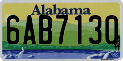 AL license plate 6AB7130