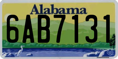 AL license plate 6AB7131