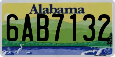 AL license plate 6AB7132