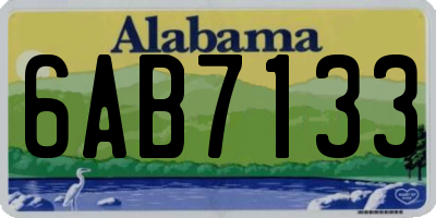 AL license plate 6AB7133