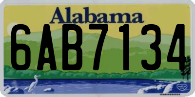 AL license plate 6AB7134