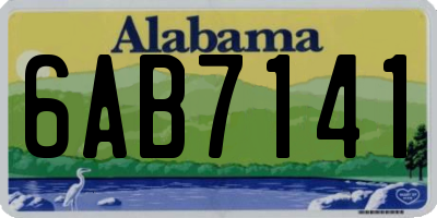 AL license plate 6AB7141