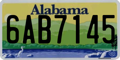 AL license plate 6AB7145