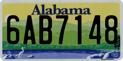 AL license plate 6AB7148