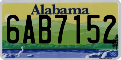 AL license plate 6AB7152