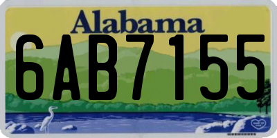 AL license plate 6AB7155