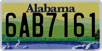 AL license plate 6AB7161