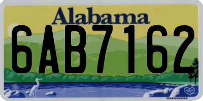 AL license plate 6AB7162