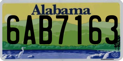 AL license plate 6AB7163