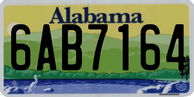 AL license plate 6AB7164