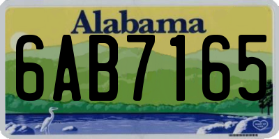 AL license plate 6AB7165
