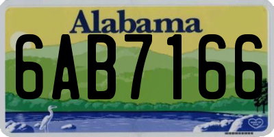 AL license plate 6AB7166