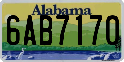 AL license plate 6AB7170