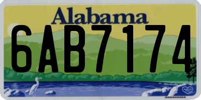 AL license plate 6AB7174