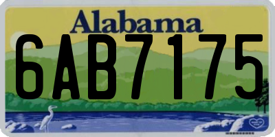 AL license plate 6AB7175