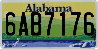 AL license plate 6AB7176