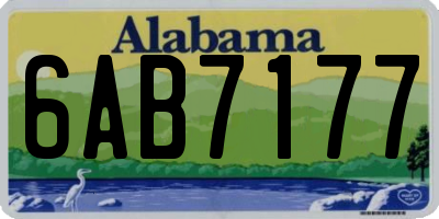 AL license plate 6AB7177