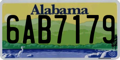 AL license plate 6AB7179