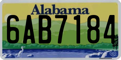 AL license plate 6AB7184
