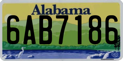 AL license plate 6AB7186