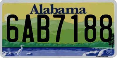 AL license plate 6AB7188