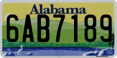 AL license plate 6AB7189