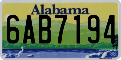 AL license plate 6AB7194