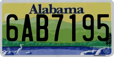 AL license plate 6AB7195