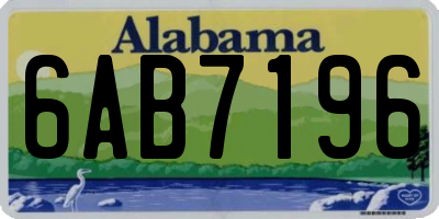AL license plate 6AB7196