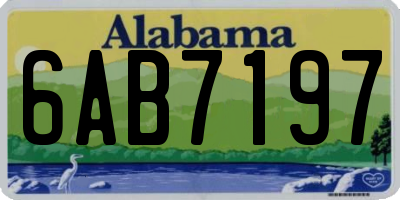 AL license plate 6AB7197