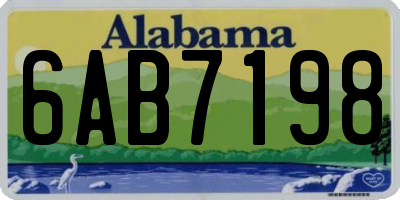 AL license plate 6AB7198