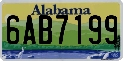 AL license plate 6AB7199
