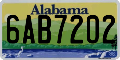AL license plate 6AB7202