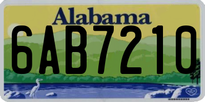 AL license plate 6AB7210