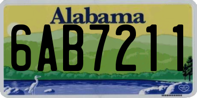 AL license plate 6AB7211