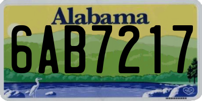 AL license plate 6AB7217
