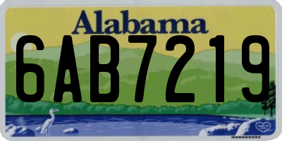 AL license plate 6AB7219