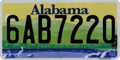 AL license plate 6AB7220